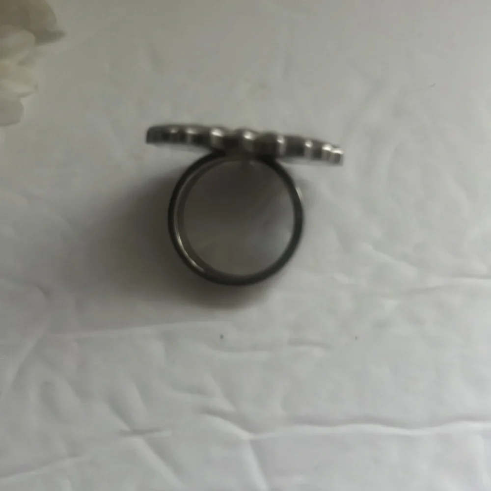 Stainless Steel sunflower Ring. - Picture 4 of 6